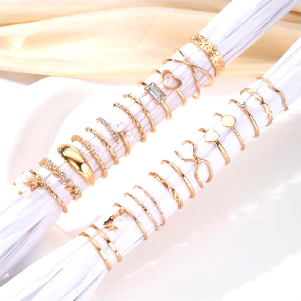 Vintage Stackable Knuckle Rings Set Adjustable Si… - image 5